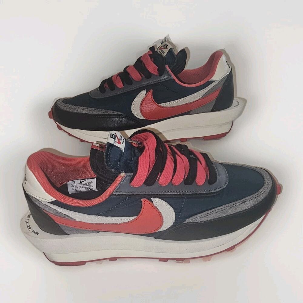 Men's Size 9.5 Nikei Sacai Undercover LDWaffle SU Midnight Spruce Red DJ4877-300